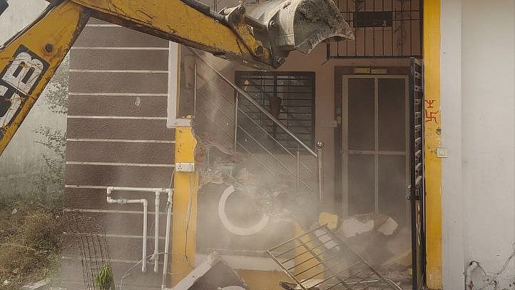 Madhya Pradesh: Ujjain Municipal Corporation demolishes illegal portion of accused’s house