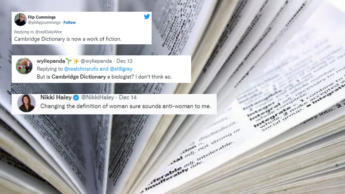 'Cambridge Dictionary is now a work of fiction': The internet is upset over the new definition of 'man' and 'woman'