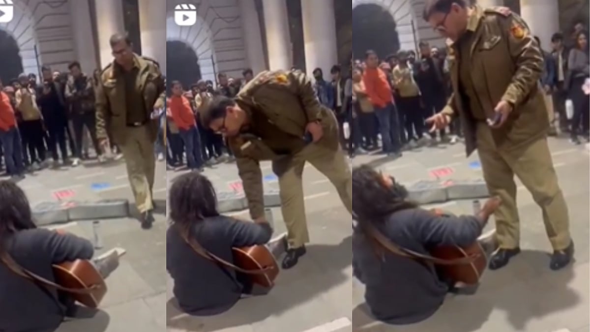 'Shame on Delhi Police': Internet angry over cop interrupting street performer's gig at Connaught Place; watch