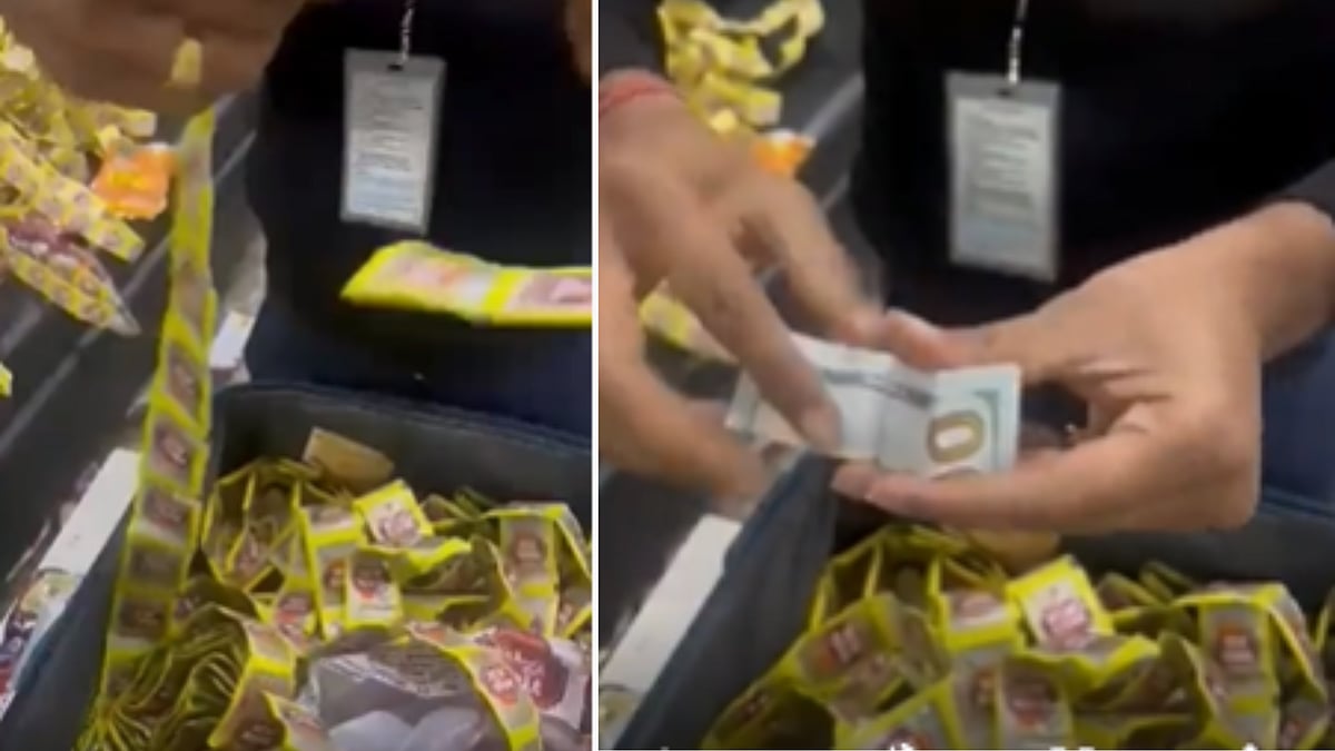 WATCH: Passenger from Bangkok flight caught smuggling USD 40,000 cash in gutka packets at Kolkata airport 