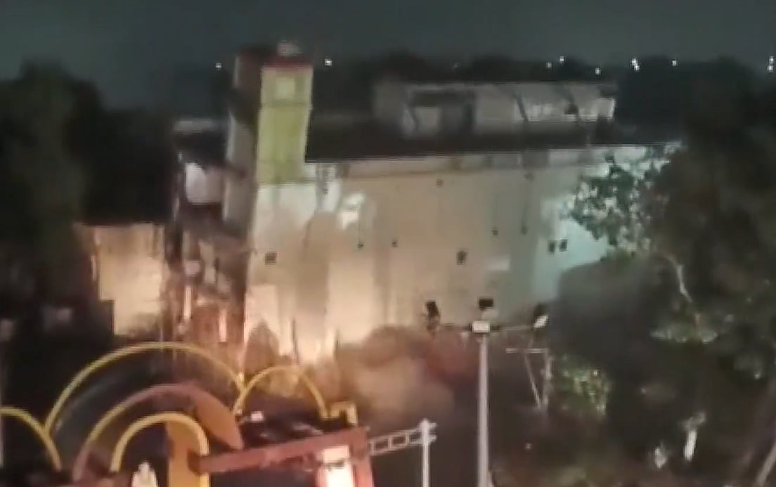 VIDEO: Illegal hotel of BJP leader accused of murder razed in MP; 60 dynamite bombs turn structure...