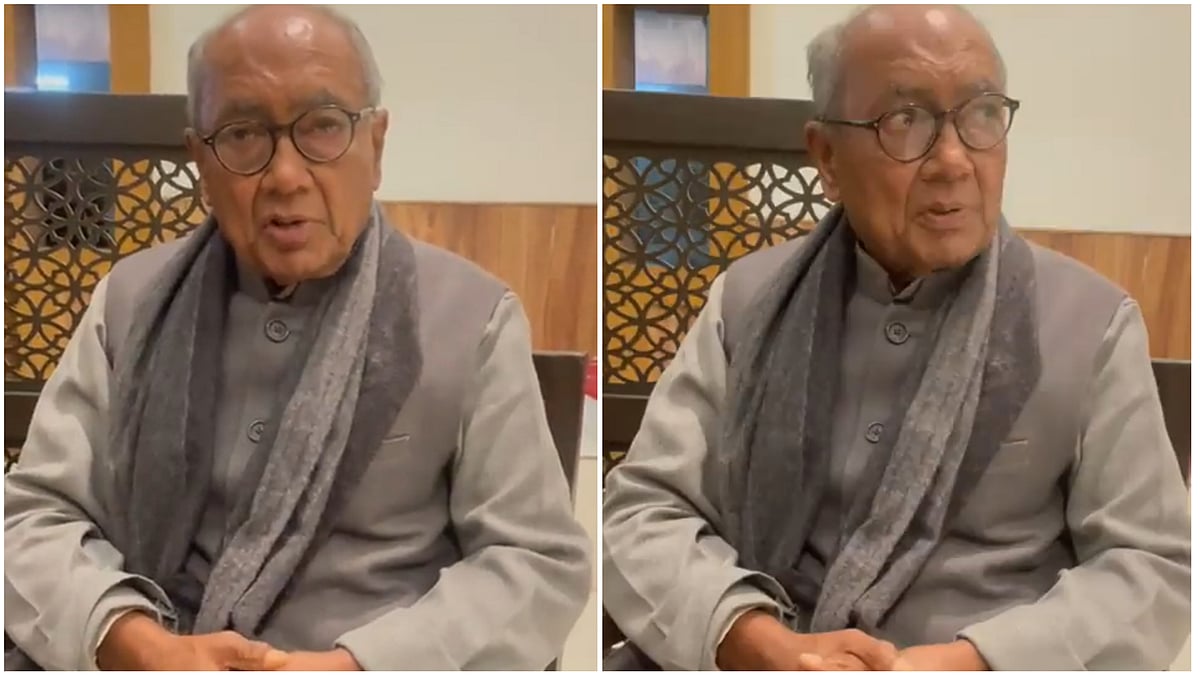 Screengrabs of video of Digvijaya Singh posted on Twitter.  | 