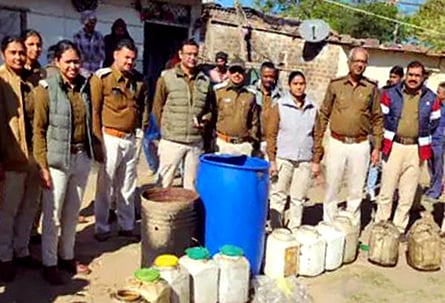 Bhopal: Excise department seizes illicit liquor stored in drums, cans in Gandhi Nagar