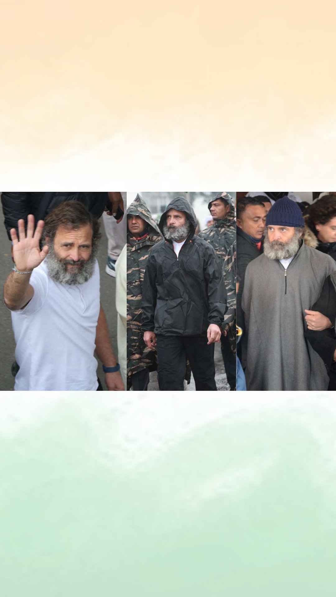 In pics: From t-shirt and a raincoat to a Kashmiri 'pheran,' check out Rahul Gandhi's winter fashion...