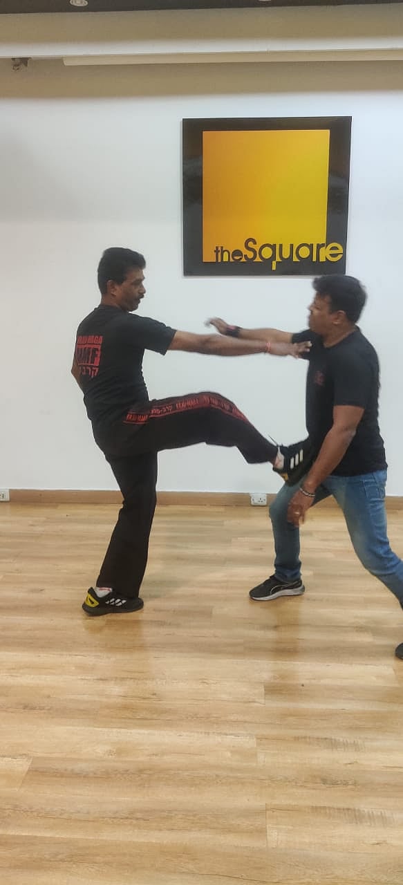 Attack on the throat forces the attacker to go back which gives the defender to go for a kick/ IKMF