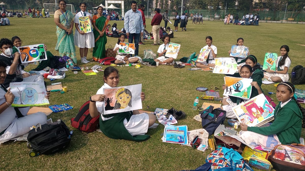Navi Mumbai: NNMC organises painting competition as part of 'Pariksha Pe Charcha' program