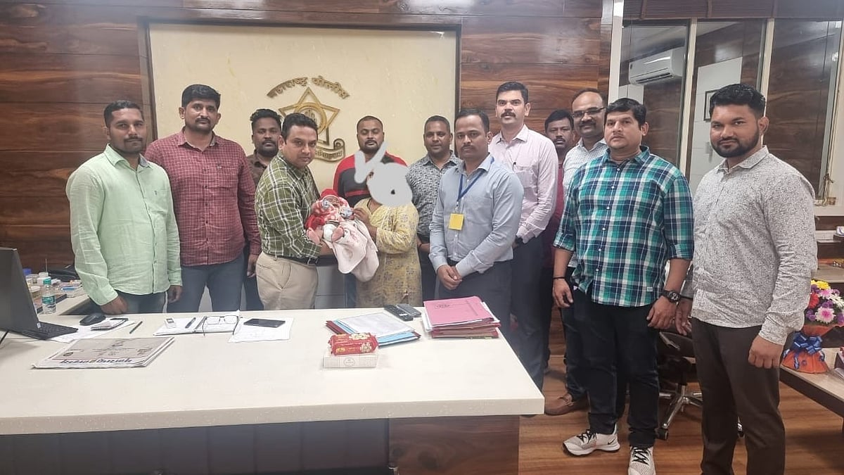 The custody of infant being handed over to the mother by MBVV police. | Suresh Golani
