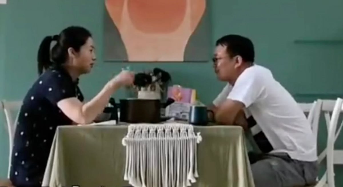 Couple spending lockdown together