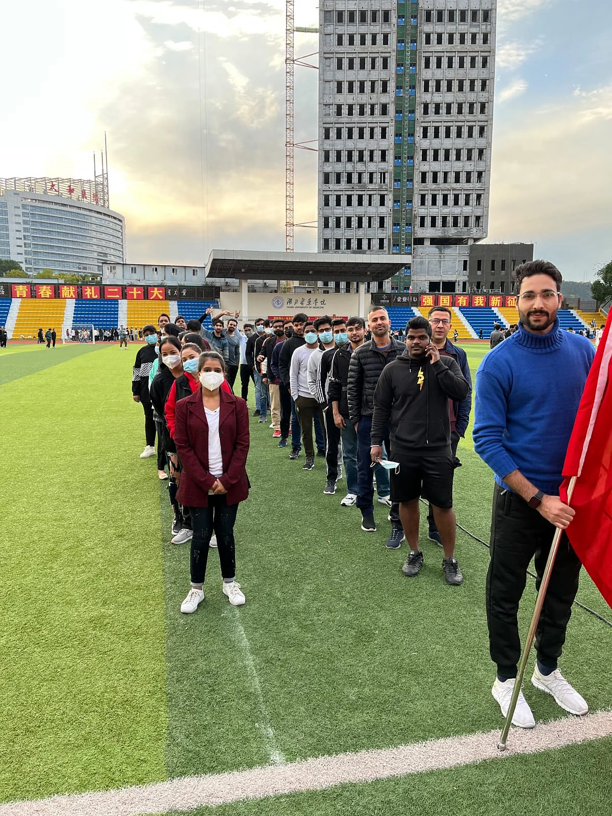 Indian students at Hubei University