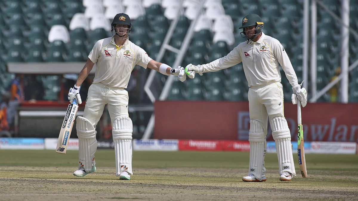 Australia's Usman Khawaja and Steve Smith steadied the innings | Photo: AFP