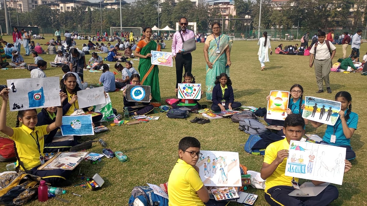 Navi Mumbai: NNMC organises painting competition as part of 'Pariksha Pe Charcha' program