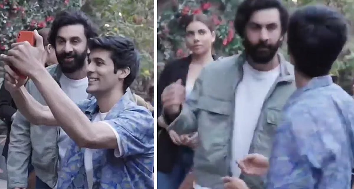 Actor Ranbir Kapoor recently tossed away a fan's phone while taking a selfie