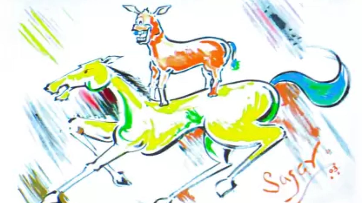 Majnu Bhai’s painting (in the movie Welcome)