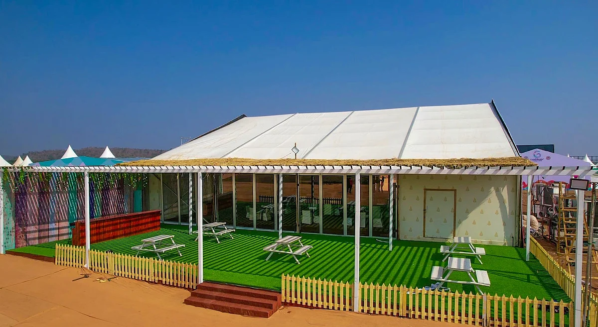The tent city also offers a game zone in the Club House