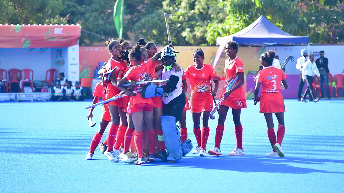 Jharkhand Hockey (Girls) Team After Winning Gold Medal