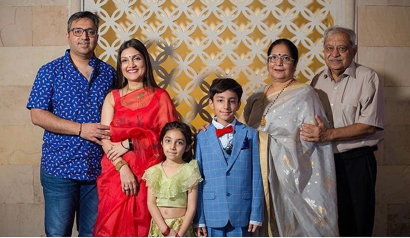 Ashok Grover with son Ashneer Grover and family