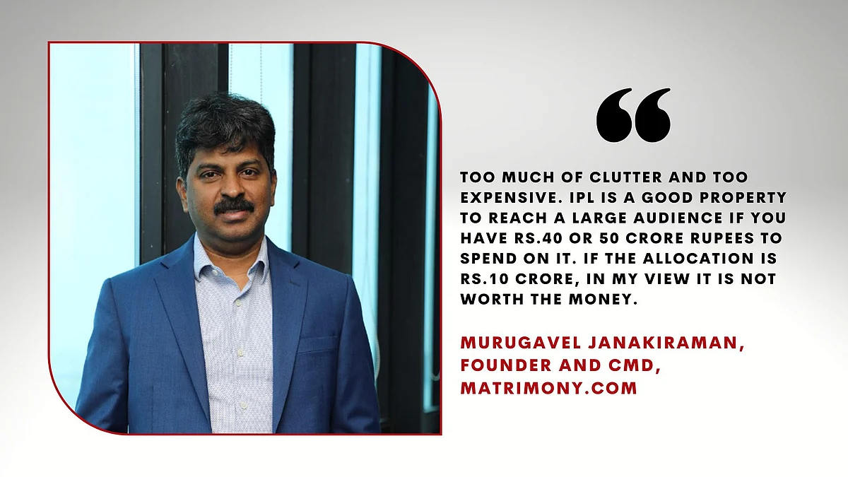 Murugavel Janakiraman, Founder and CMD, Matrimony.com