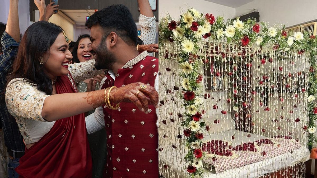 Swara Bhasker gives a glimpse of her 'filmy suhaag raat' with Fahad Ahmad; see photo