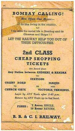 A newspaper advertisement of 1937 inviting people to visit ‘Bombay’ from far away places like Andheri and Bandra!