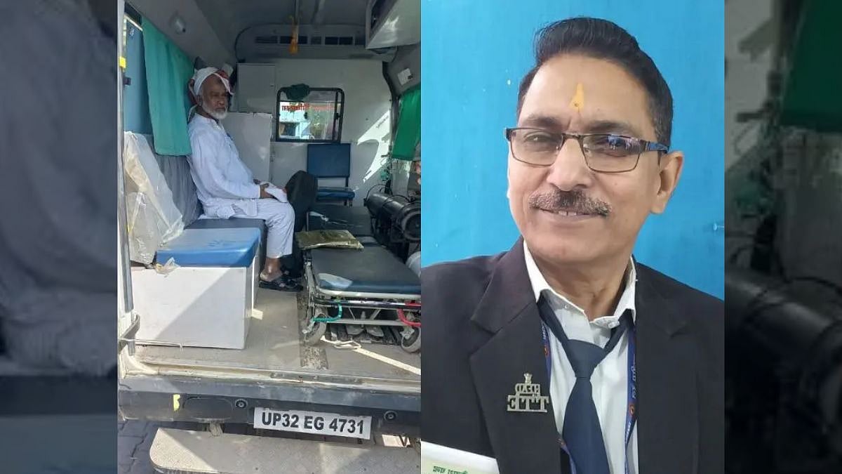 Chief Ticket Inspector Kailash Chandra & passenger who tried boarding moving train