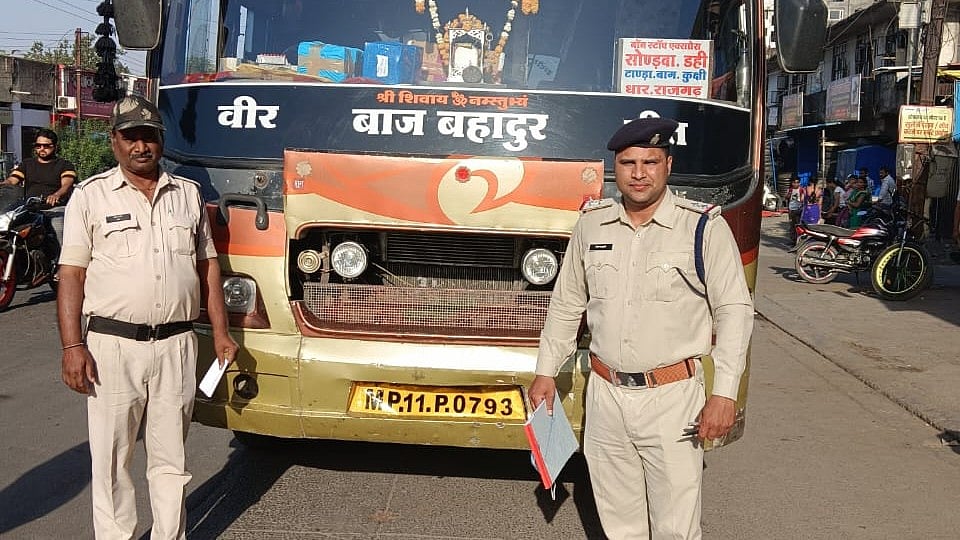 Indore: One bus, One truck seized, four vehicles fined for over Rs 33,700