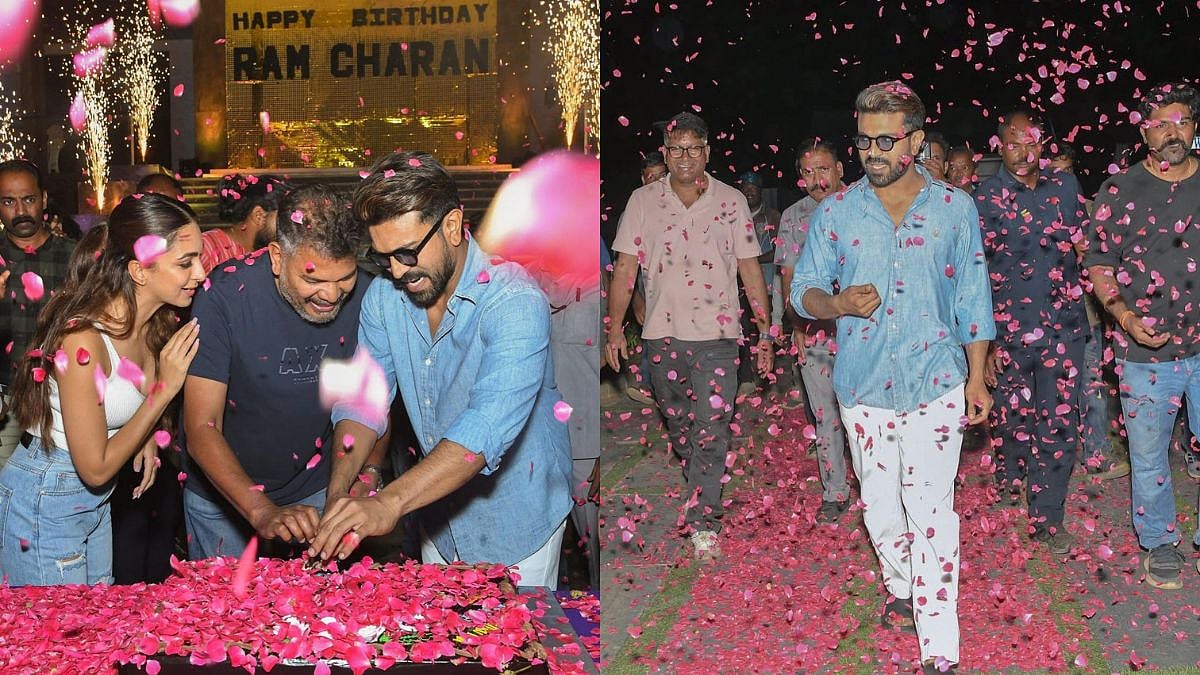 Ram Charan celebrates birthday with Kiara Advani, Prabhu Deva on sets of RC15; see photos