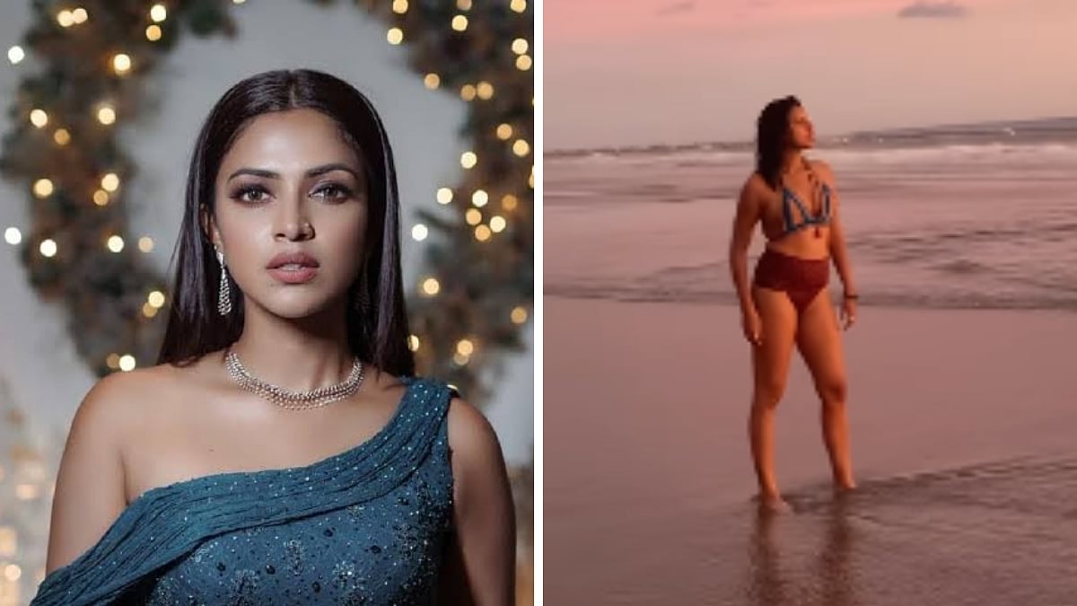 Amala Paul sizzles in red bikini on her day out at the beach: WATCH VIDEO