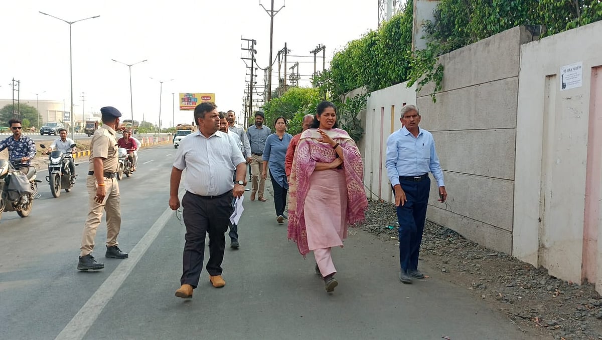 Indore: IMC commissioner inspects 7 km stretch on bypass service road 