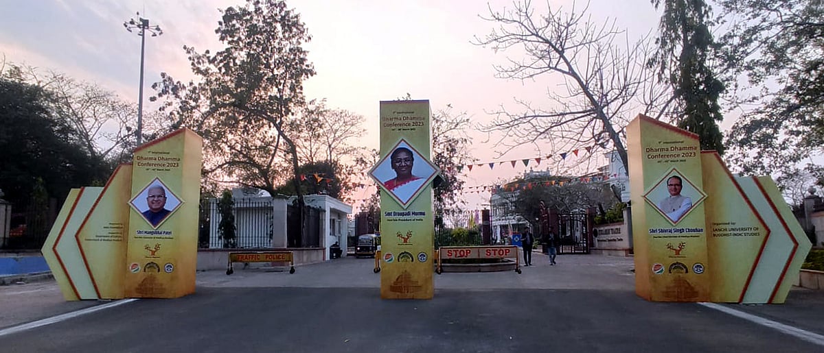 Kushabhau Thakre Convention Hall decked up for International Dharma-Dhamma Conference | FP