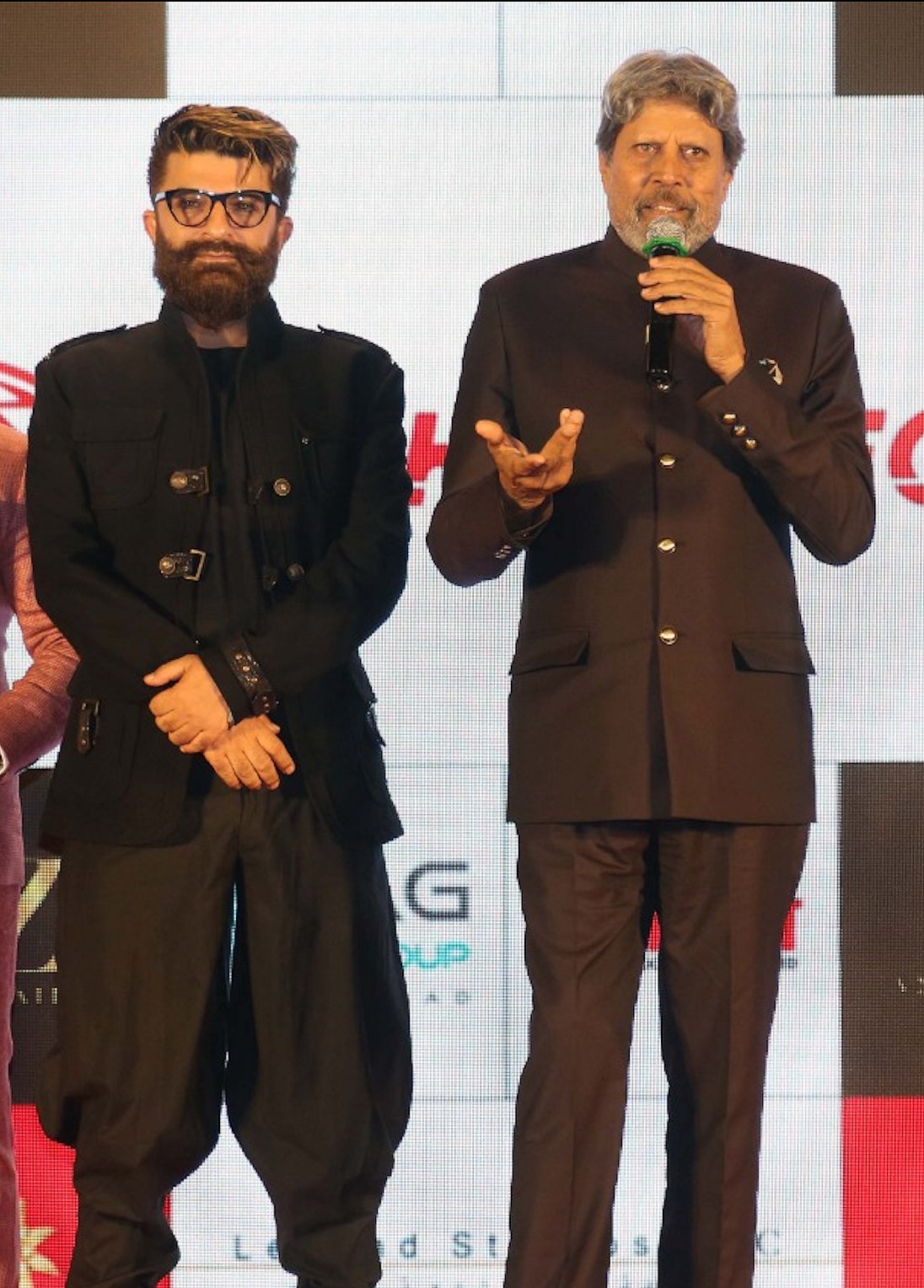 Haider Khan with Kapil Dev