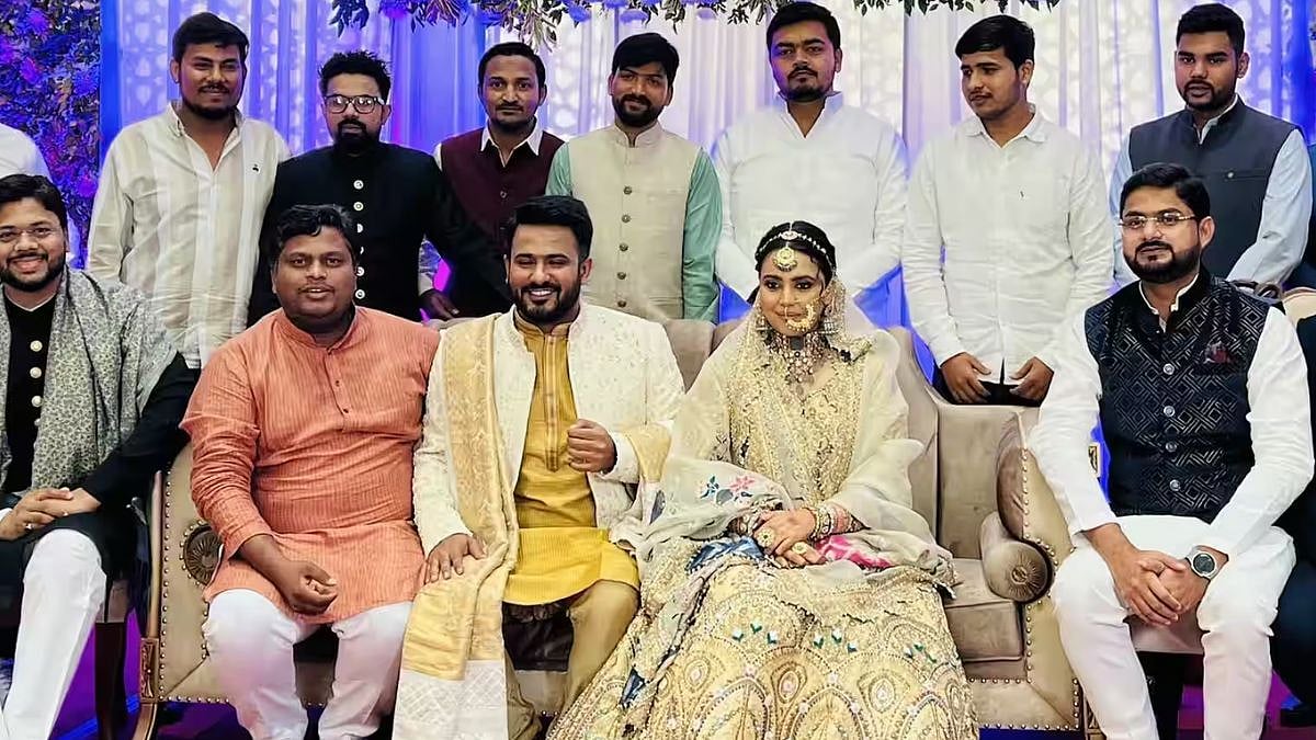 Swara Bhasker wears lehenga by Pakistani designer at wedding reception with Fahad Ahmad