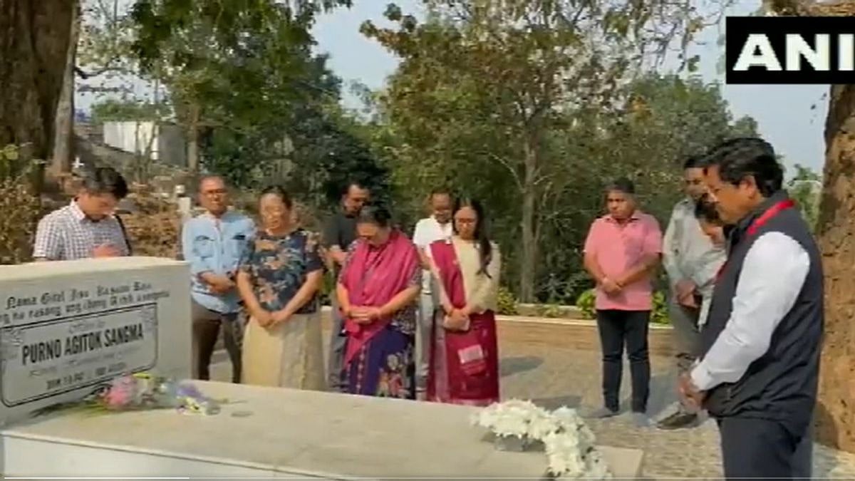 Meghalaya Election: CM Conrad Sangma visits father's grave; visuals surface | ANI