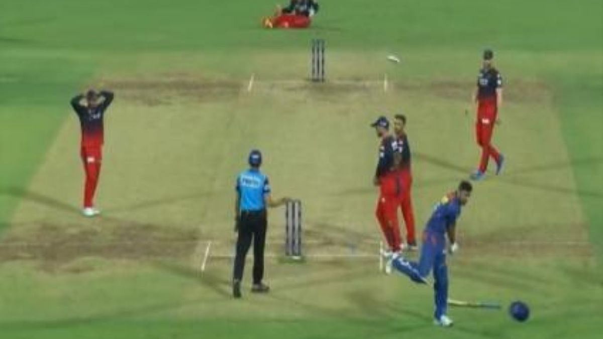 Avesh Khan reprimanded for code of conduct breach during dramatic last ball finish in IPL 2023 match against RCB