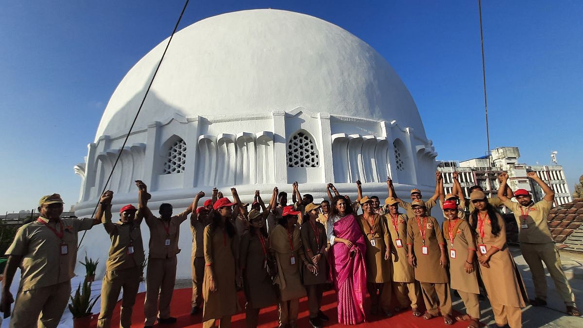 Mumbai GPO's newly-renovated grand dome shines like white pearl atop the 110-year-old bldg