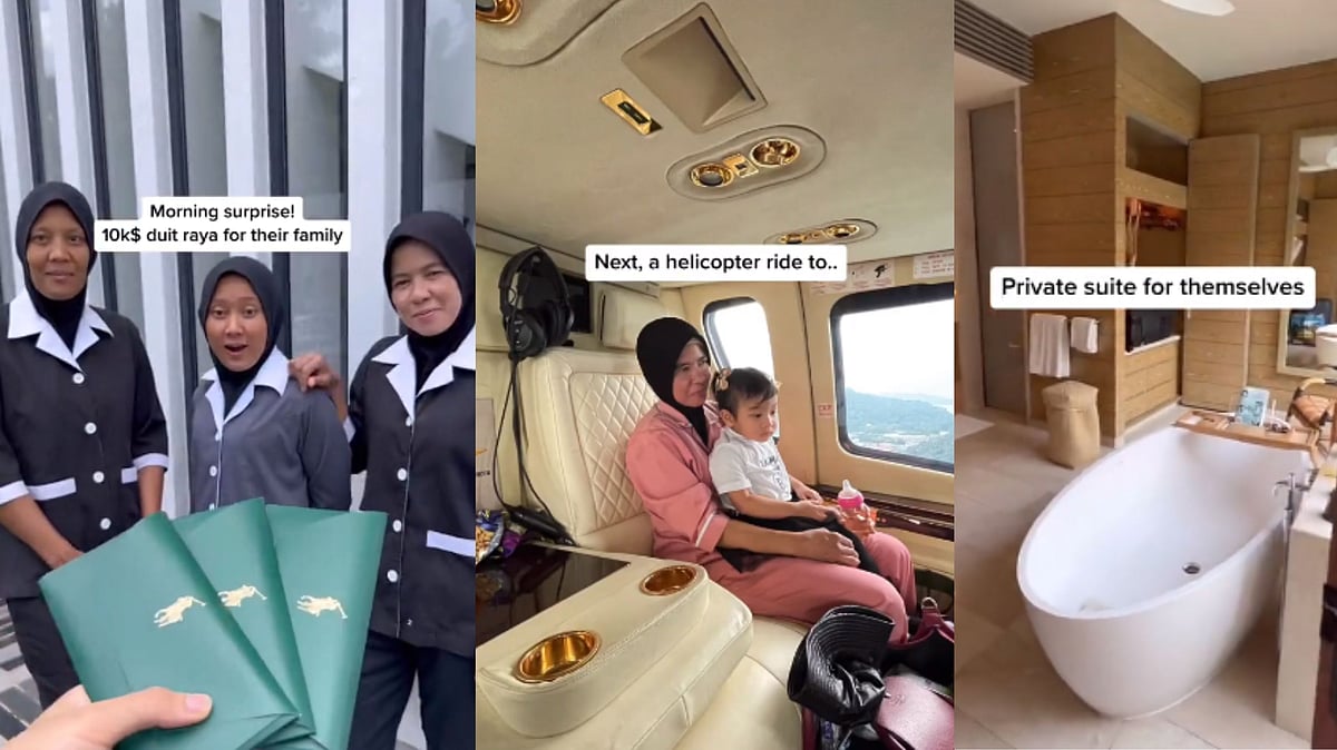 From luxury stay at an Island to a chopper ride and cash; Malaysian business owner's rewards to her house helpers will leave you in awe