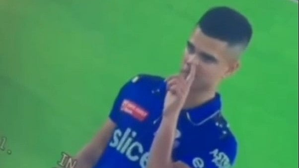 IPL 2023: Arjun Tendulkar caught pricking his nose on camera during GT vs MI (WATCH)