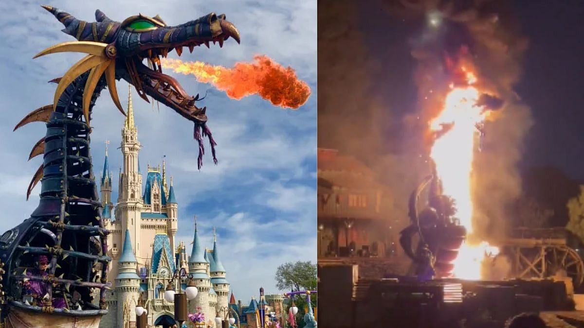 WATCH: Dragon installation catches fire at Disneyland in California; no injuries reported