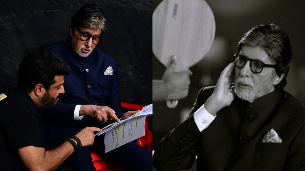Photos: Amitabh Bachchan returns to work after ribcage injury, says 'few limps and slings apart, but...