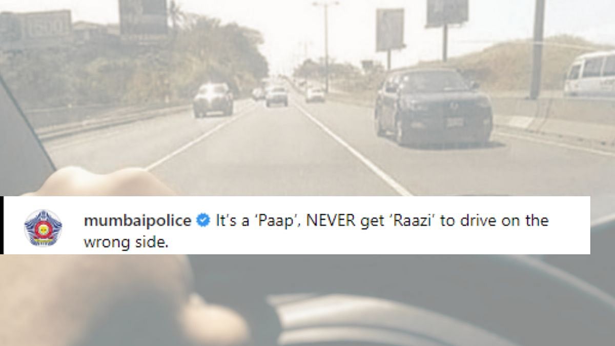Mumbai Police's new Instagram reel calls driving on wrong side a 'Paap' 