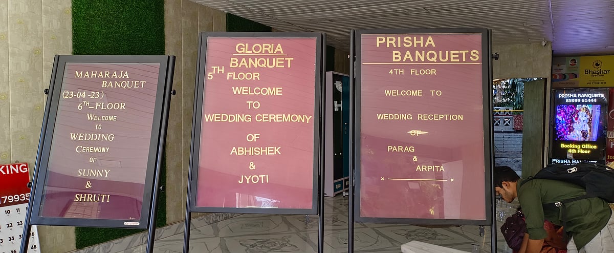 Three banquet halls in building