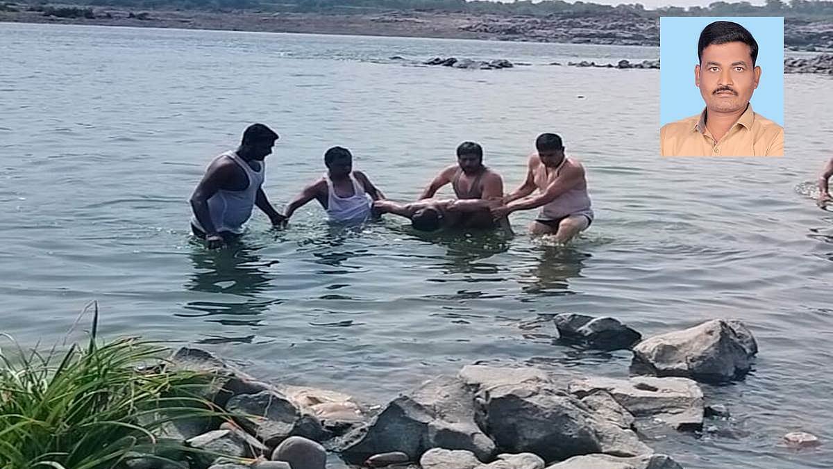 Madhya Pradesh: Dharmapuri MLA jumps in Narmada to rescue body of a missing man after divers' failed operation