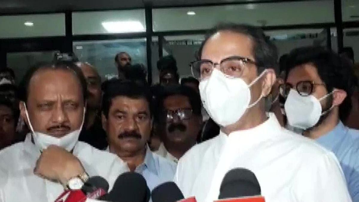 Uddhav Thackeray speaking to media persons after visiting MGM hospital spoke to media persons | ANI