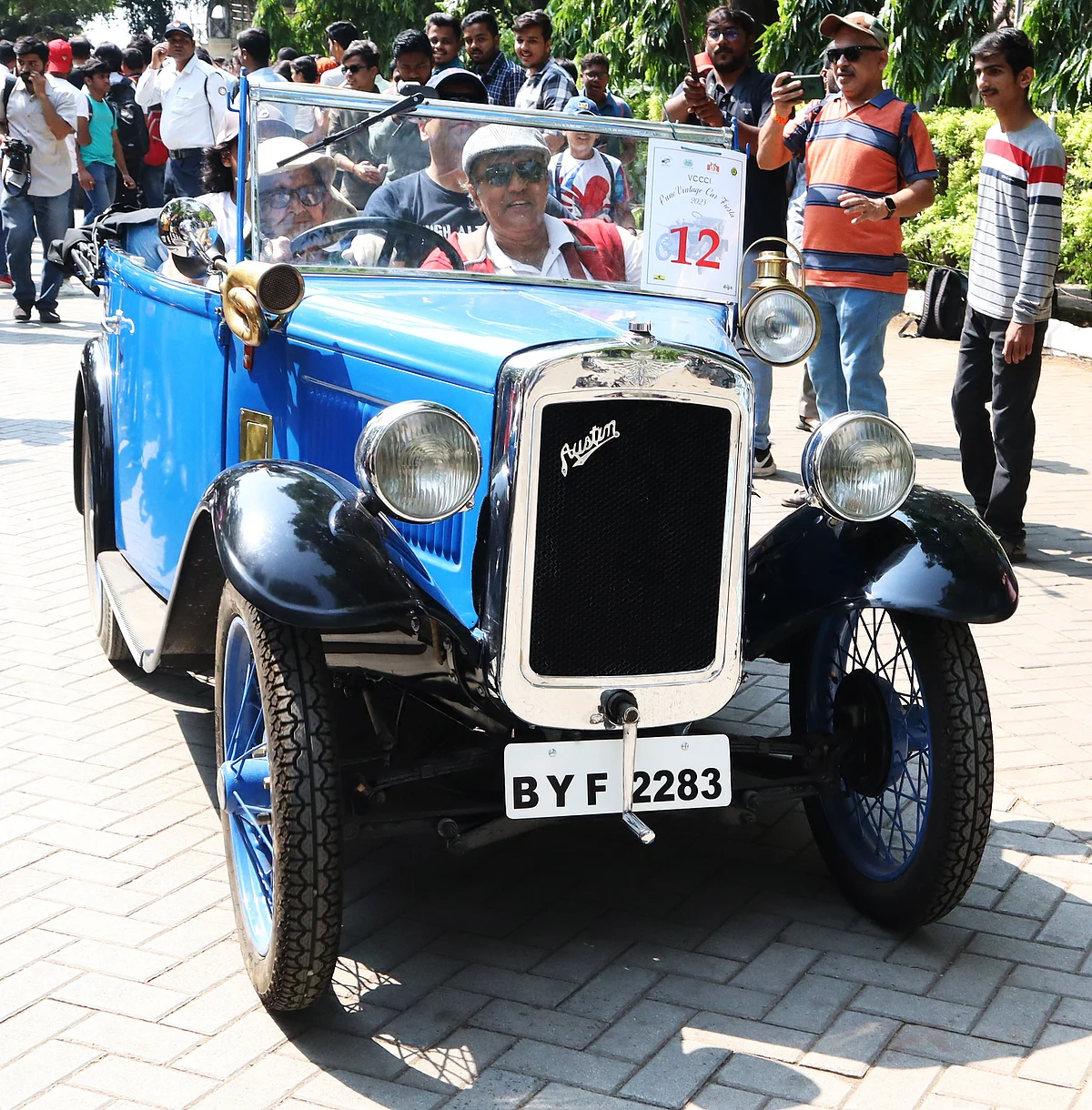 Prabha Nene with her Austin Model 7 which was bought in 1964.