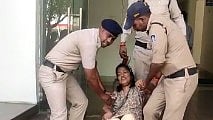WATCH: Gwalior cops help differently-abled girl wear shoes and climb stairs for public hearing, win hearts