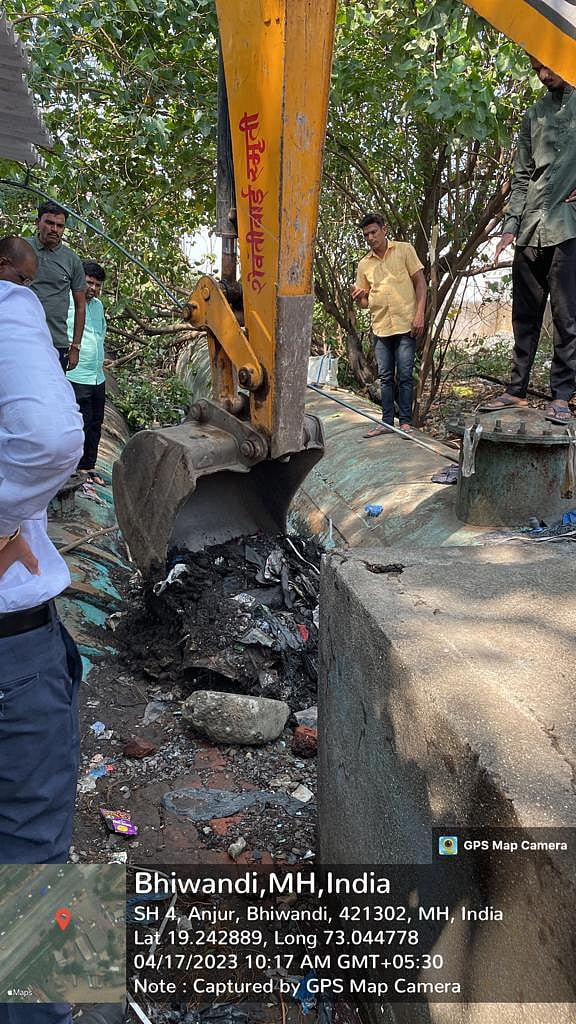 The water department of the Thane Municipal Corporation (TMC) is carrying out the repair work of this water channel on a war footing.