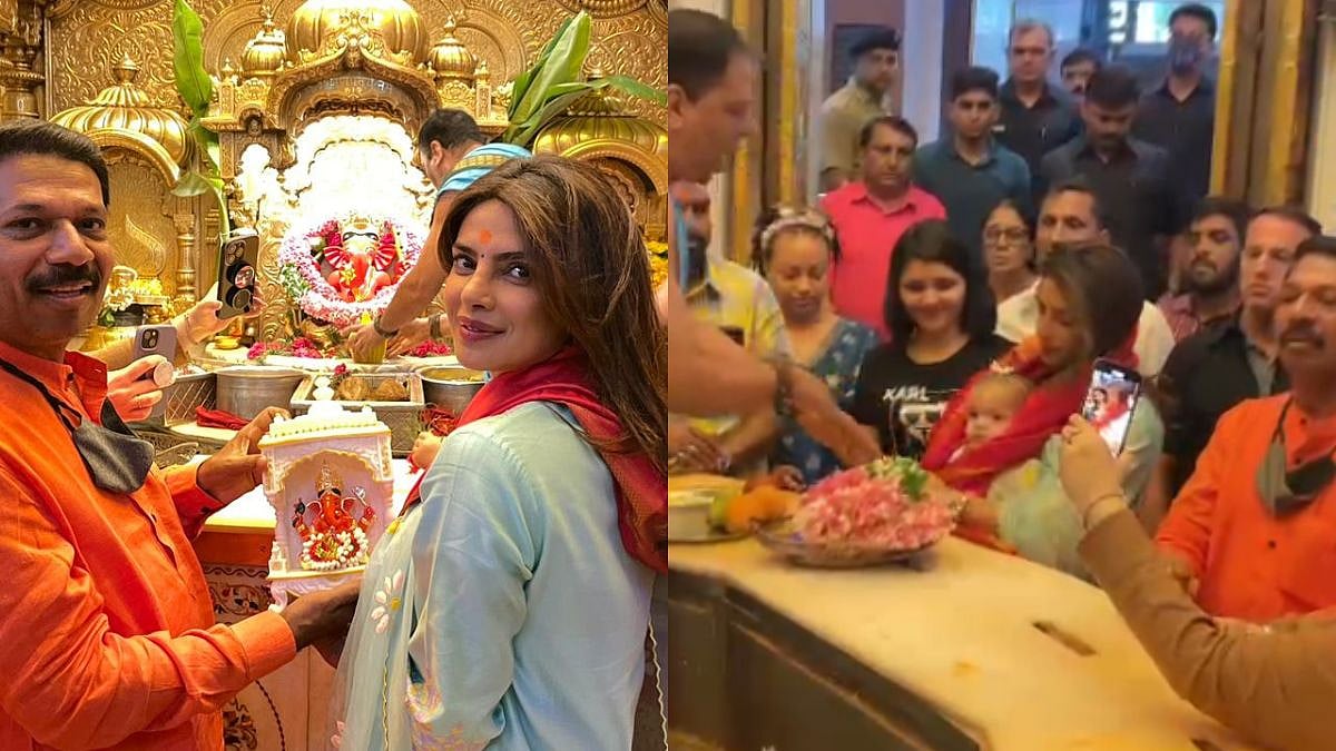 Watch: Priyanka Chopra seeks blessings at Siddhivinayak Temple with daughter Malti Marie amid...