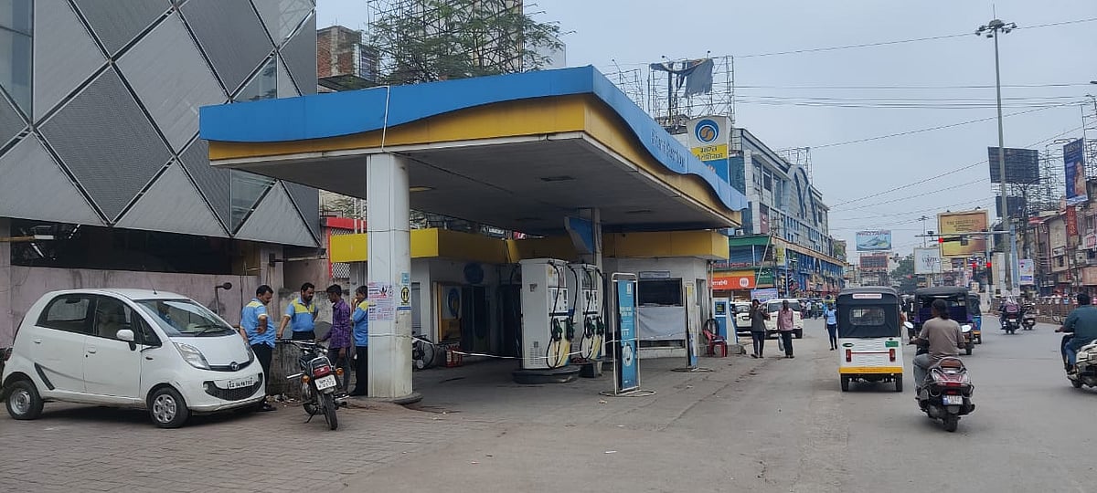 Not many people ventured out of their homes; select vehicles were plying