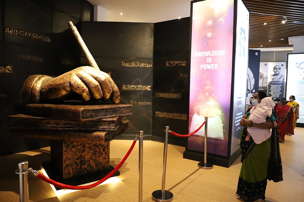 Sculpture inspired by Babasaheb Ambedkar's 'Gyan Heech Shakti'thought