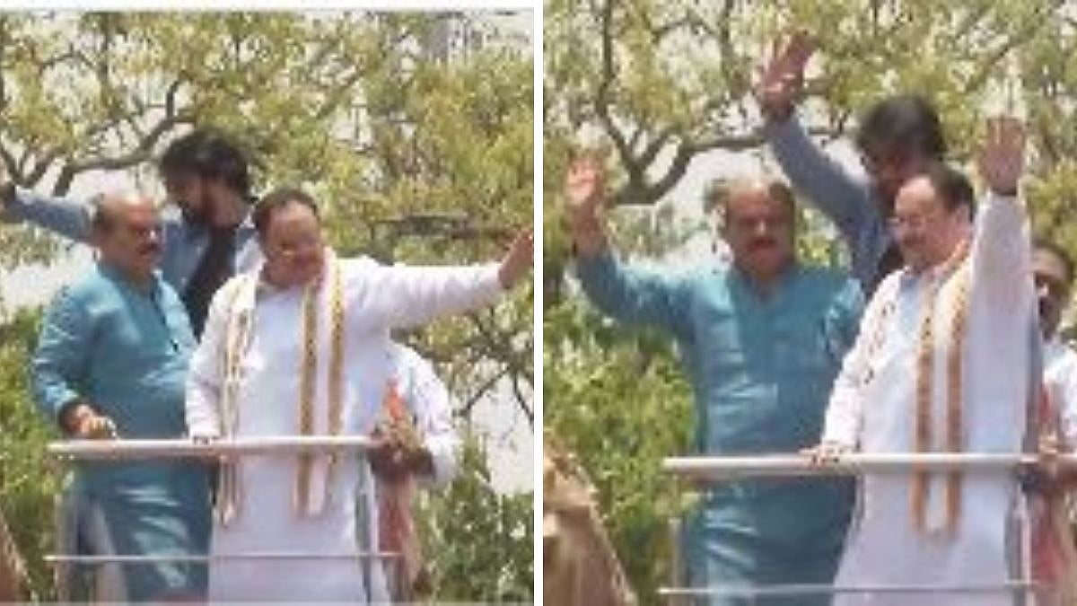 Karnataka Elections 2023: JP Nadda, CM Bommai & actor Sudeep hold a roadshow in Shiggaon
