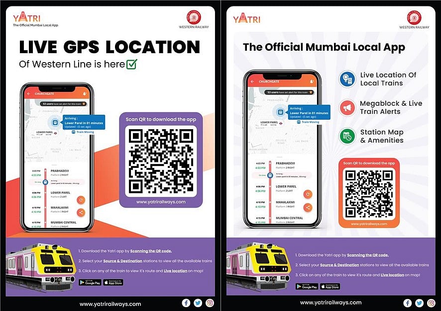 WR is set to introduce ‘Yatri’ app for live tracking of local trains over it’s Mumbai suburban...